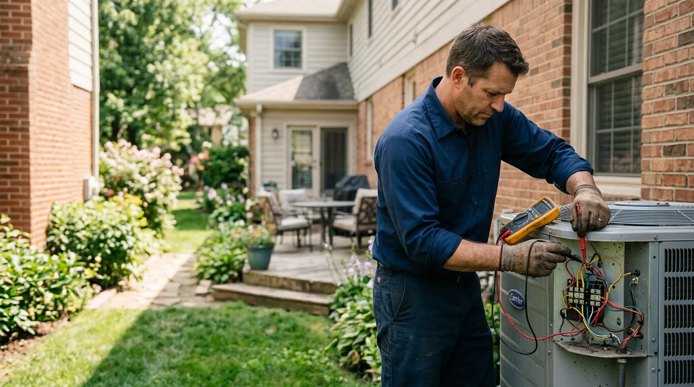 HVAC technician working near Hannibal, MO